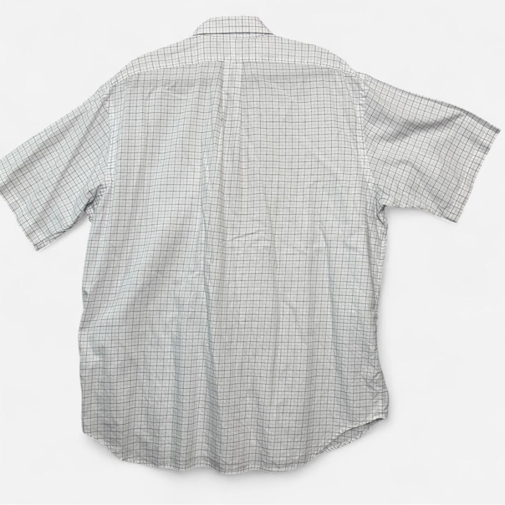 Ralph Lauren Men's Shirt Size XL White Grey Checkered Gold Button Down Sport EUC - Picture 2 of 8